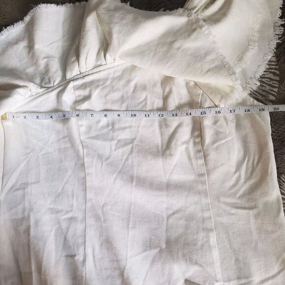 Future Collective w/ Jenny K. Women's Asymmetrical Ruffle Denim Mini Dress Sz 16 - Picture 14 of 16